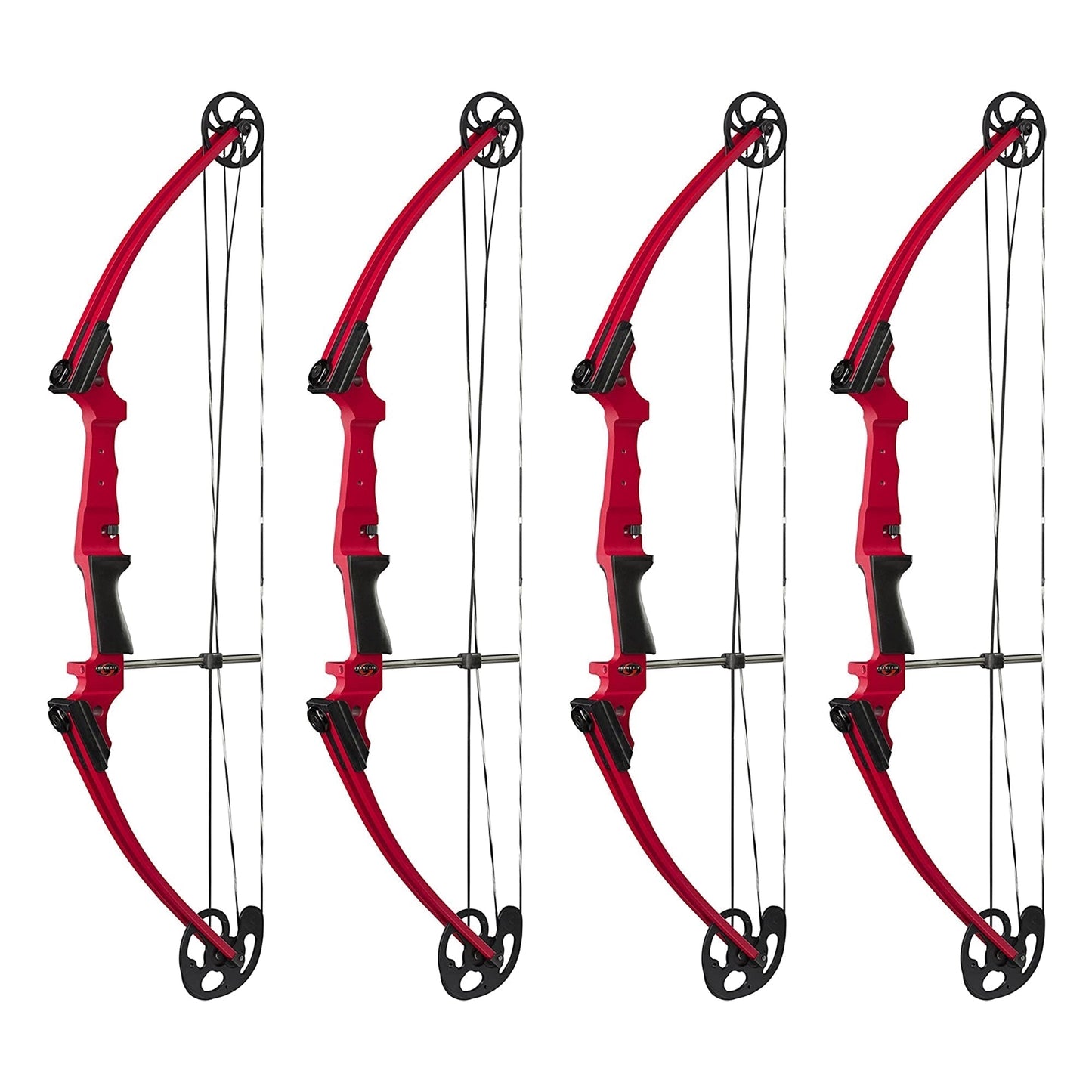 Genesis Archery Compound Bow Adjustable Sizing for Right Handed, Red (4 Pack) - 323624