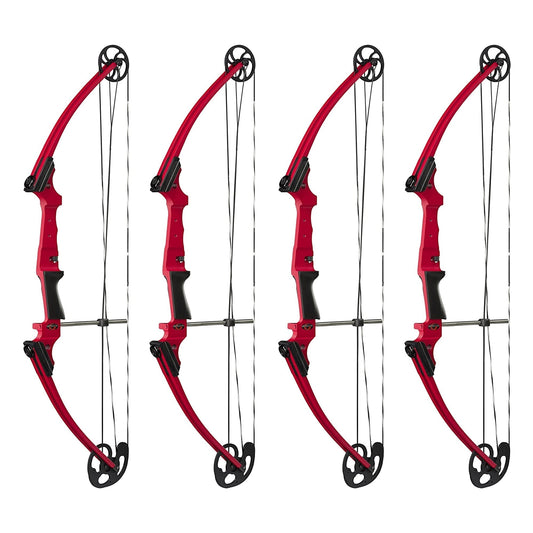 Genesis Archery Compound Bow Adjustable Sizing for Right Handed, Red (4 Pack) - 323624