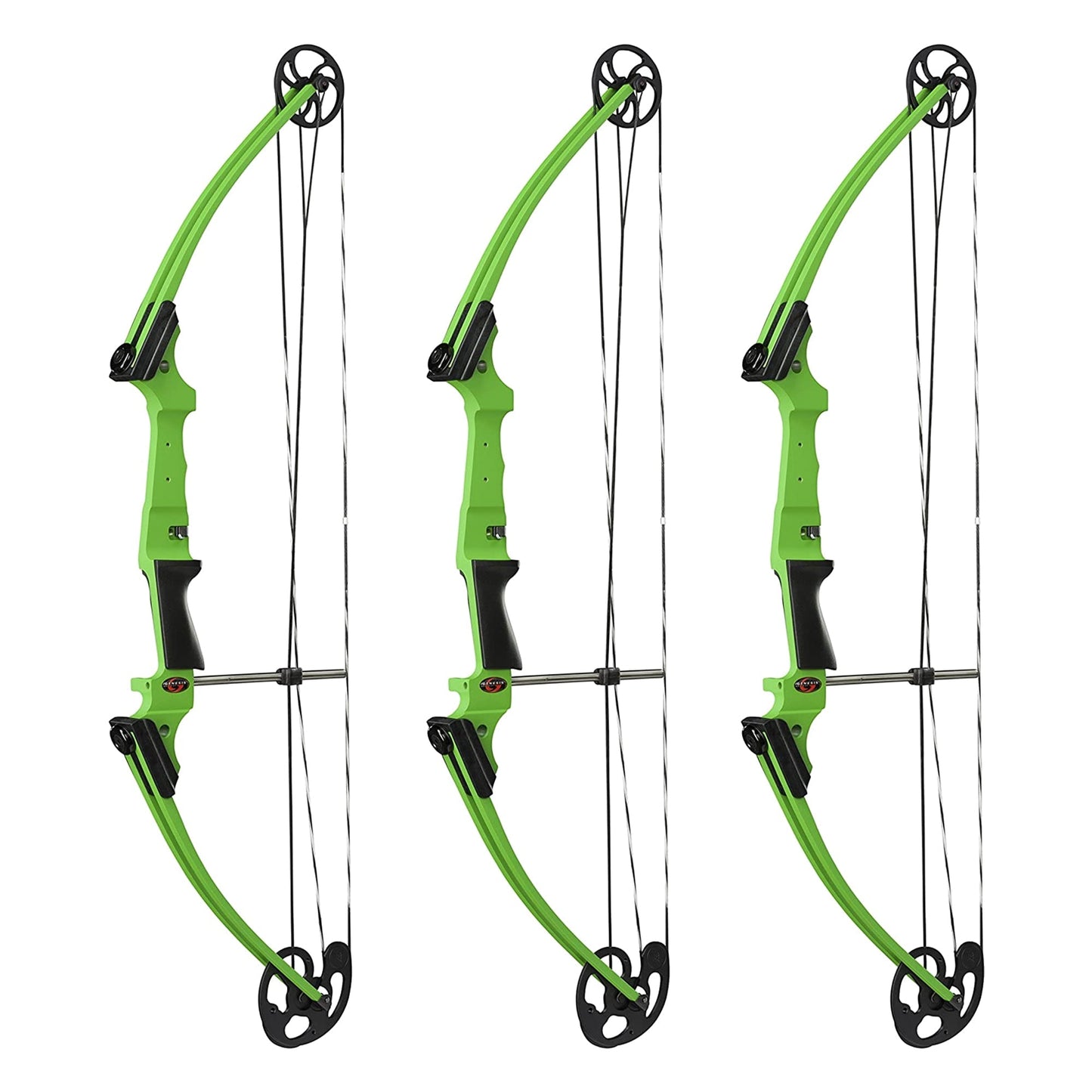 Genesis Archery Compound Bow Adjustable Sizing for Left Handed, Green (3 Pack) - 323631
