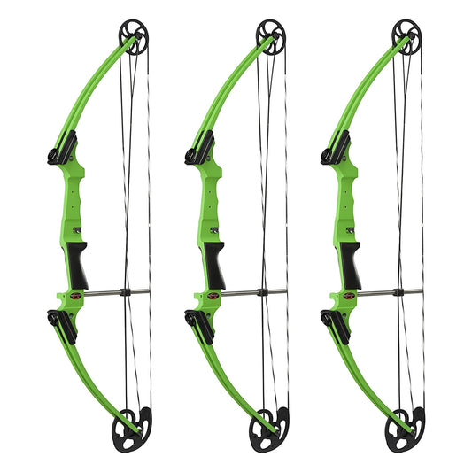 Genesis Archery Compound Bow Adjustable Sizing for Left Handed, Green (3 Pack) - 323631