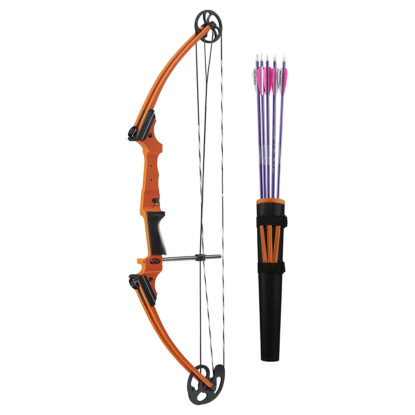 Genesis Archery Original Left Hand Compound Bow Kit w/Arrows & Quiver (2 Pack) - 323650