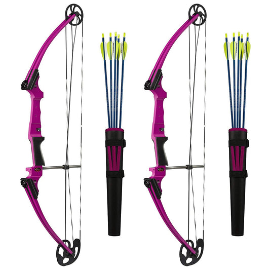 Genesis Archery Original Left Handed Compound Bow Archery Kit, Purple (2 Pack) - 323657