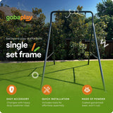 Gobaplay Outdoor Single Swing Set with Support Bars for Tree Swing, Frame Only - 324423