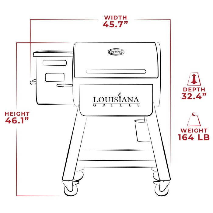 Louisiana Grills 800 Black Label Series Outdoor Pellet Grill with WiFi Control - 326506