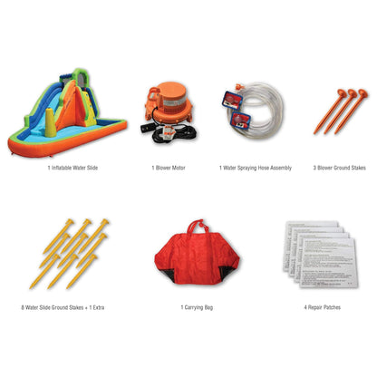 Banzai Gushing Geyser Water-Spraying Inflatable Pool Water Park Set, Multicolor - 327014