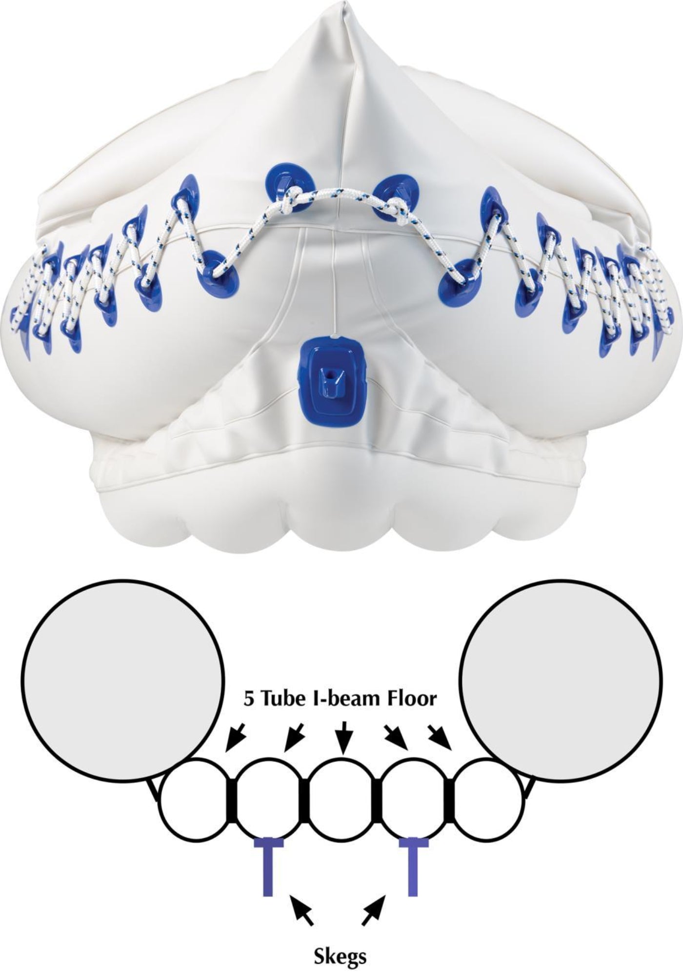 Sea Eagle 330 Inflatable Portable Sport Kayak Canoe 2 Person Pro Package With Paddles White Blue New - SE330K_P