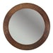 Rustic Premier Copper 34 in. Round Hammered Copper Mirror - MFR3434