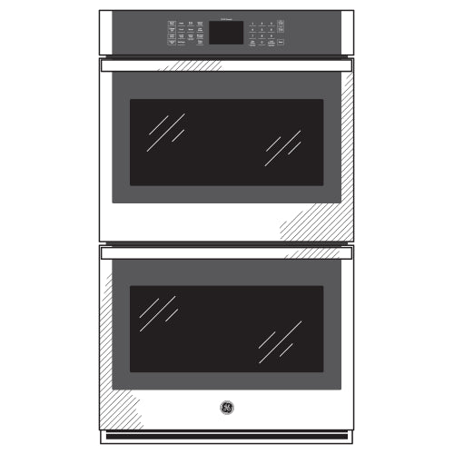 GE APPLIANCES JTD3000SNSS GE® 30" Smart Built-In Self-Clean Double Wall Oven with Never-Scrub Racks - JTD3000SNSS-KT