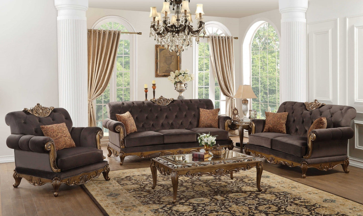 Modway Furniture 41" Charcoal Fabric Sofa with Champagne Legs - Elegant Modern Design for Stylish Living Spaces - 347273-HOMEROOTS