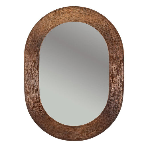 Rustic Premier Copper 35 in. Oval Hammered Copper Mirror - MFO3526