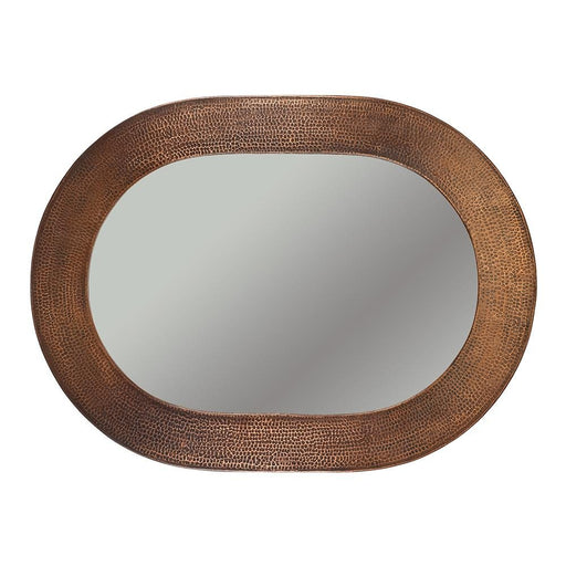 Premier Copper 35 in. Oval Hammered Copper Mirror - MFO3526