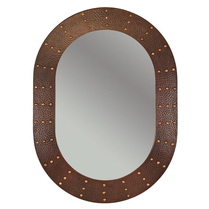 Premier Copper 35 in. Oval Hammered Copper Mirror - MFO3526