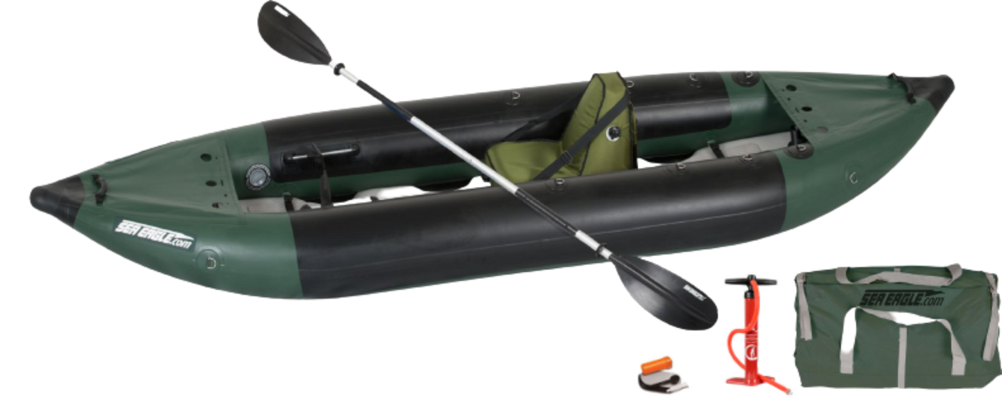 Sea Eagle 350FXK_DS Explorer Inflatable Fishing Boat Deluxe Solo Package New - 350FXK_DS