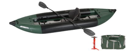 Sea Eagle 350FX Fishing Explorer Inflatable Kayak Pro Solo Package Green Black New - 350FXK_PSB