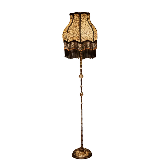 Kinnls Jones Handmade Leopard Print Floor Lamp