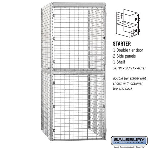 Salsbury 36" Wide Double Tier Bulk Storage Locker - 8235-S