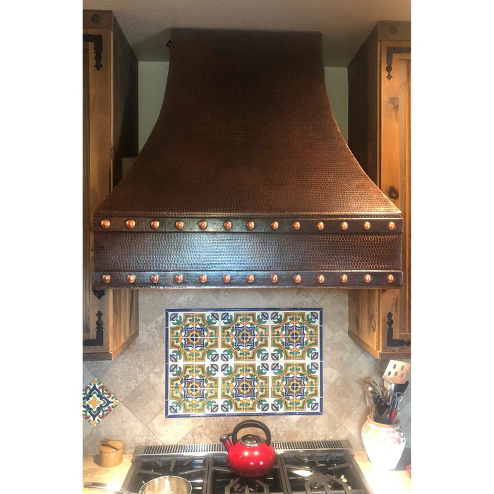 Premier Copper 36 in. Hammered Copper Wall Mounted Correa Range Hood