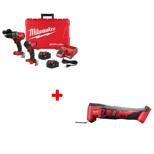 Milwaukee 3697-22 M18 FUEL 2-Tool Combo Kit w/ FREE 2626-20 M18 Multi-Tool, Bare - 704865