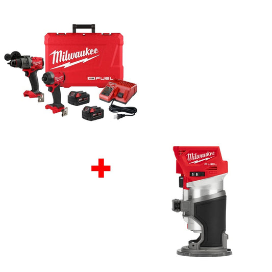 Milwaukee 3697-22 M18 FUEL 2-Tool Combo Kit w/ FREE 2723-20 M18 FUEL ROUTER - 704869
