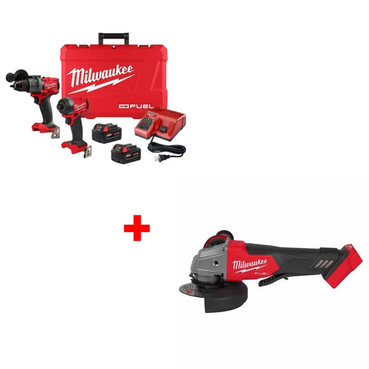 Milwaukee M18 FUEL 2-Tool Combo Kit w/ FREE 2880-20 M18 Grinder Switch - 704862