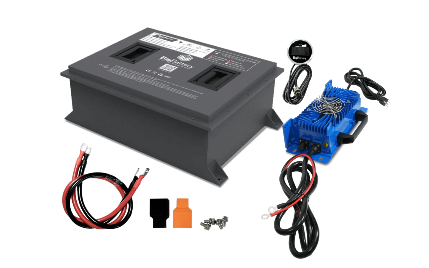 Big Battery 72V 15A Charger (86.4V DC) – Ring Terminals - PWS054