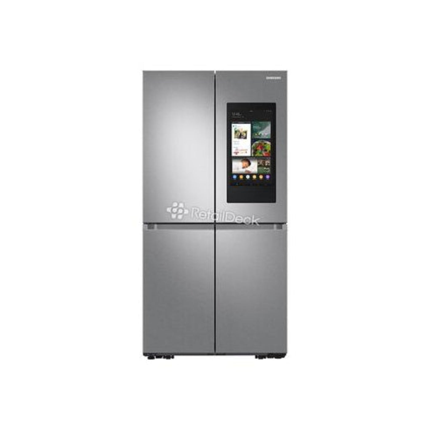 Samsung 23 cu. ft. Smart Counter Depth 4-Door Flex Refrigerator, Family Hub, Beverage Center, Dual Ice Maker - RF23A9771SR-KT
