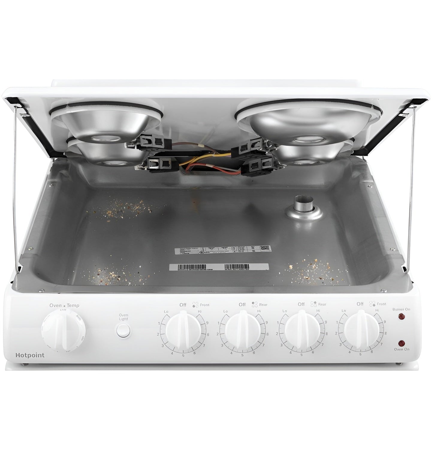 HOTPOINT RAS240DMWW Hotpoint 24" Electric Free-Standing Front-Control Range - RAS240DMWW-KT