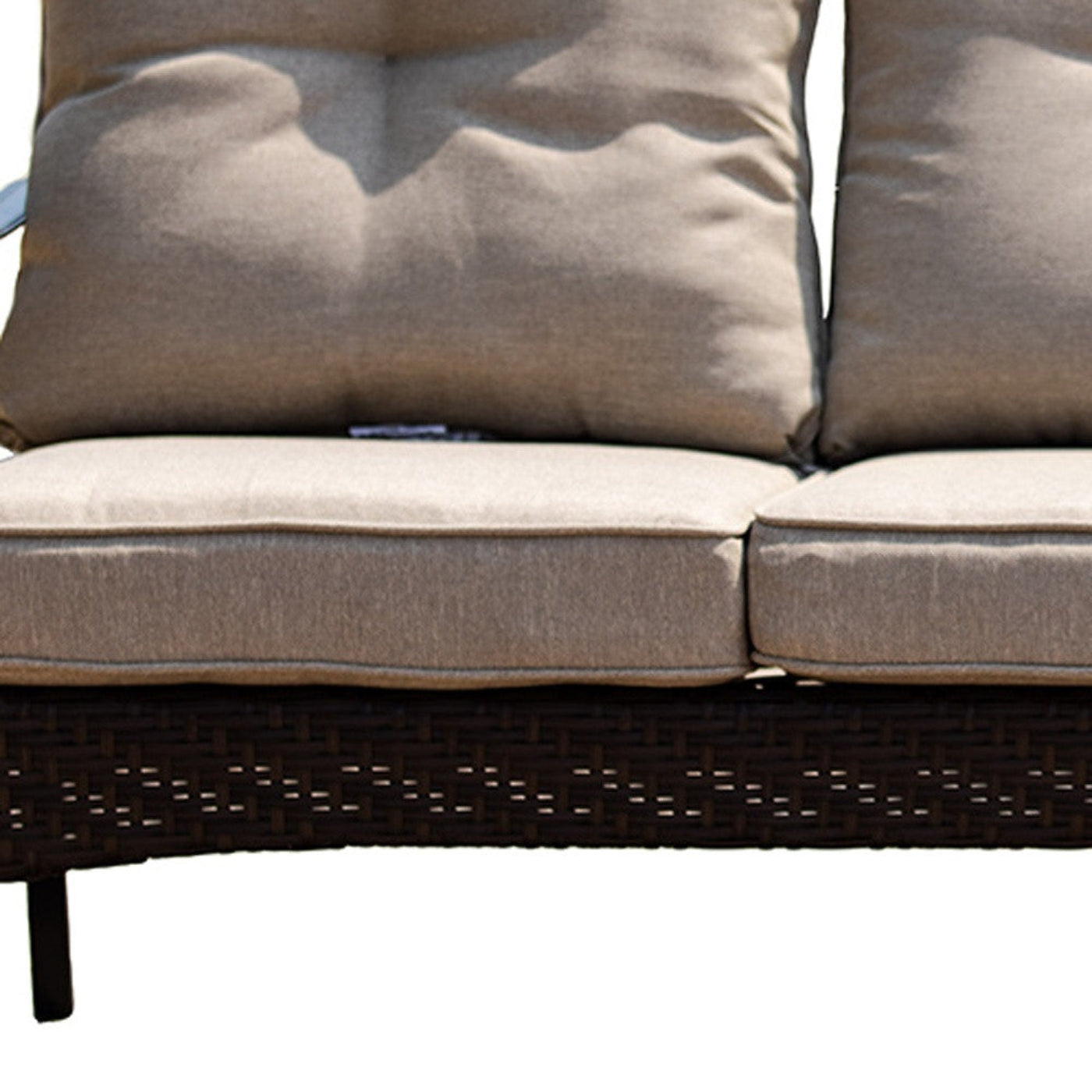 Modway Furniture 69" Beige Polyester Blend Settee with Elegant Black Legs - Stylish, Comfy, and Versatile Seating! - 374050-HOMEROOTS