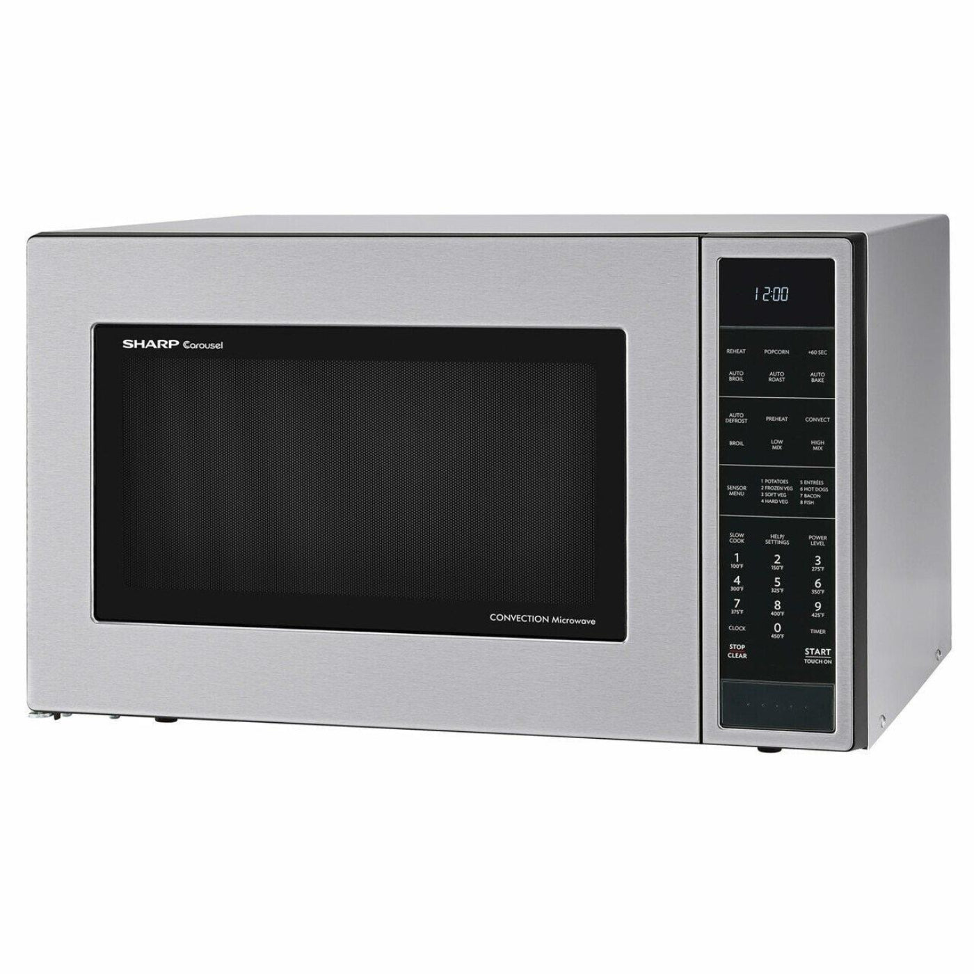 SHARP 1.5 cu. ft. 900W Sharp Stainless Steel Carousel Convection + Microwave Oven - SMC1585BS-KT