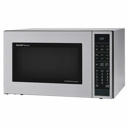 SHARP 1.5 cu. ft. 900W Sharp Stainless Steel Carousel Convection + Microwave Oven - SMC1585BS-KT