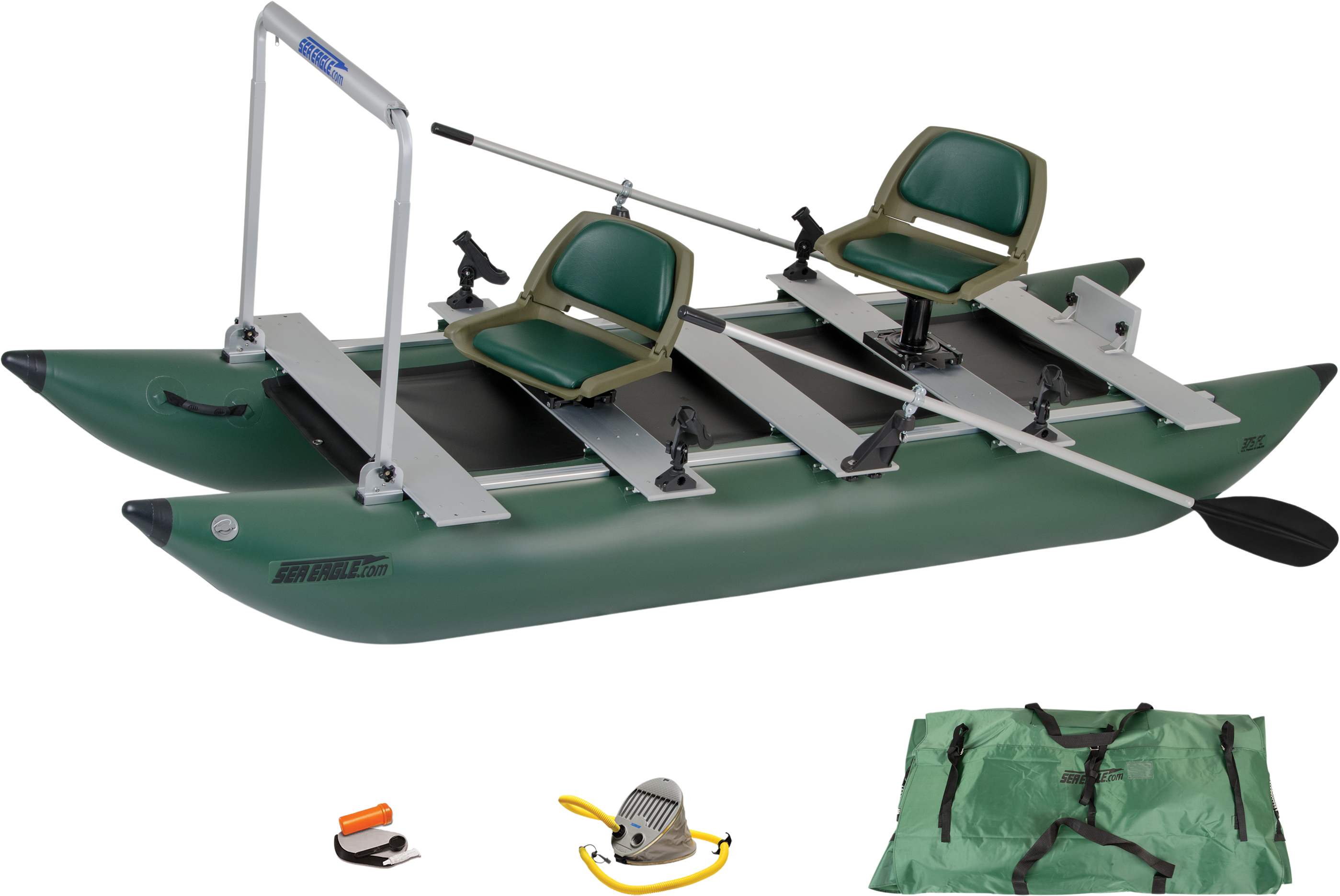 Sea Eagle 375FCK_P FoldCat Inflatable Fishing Boat Pro Angler Guide Package New - 375FCK_P