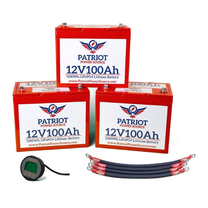 PATRIOT POWER 12V 300Ah/36V 100Ah BATTERY BUNDLE KIT for MARINE/RV