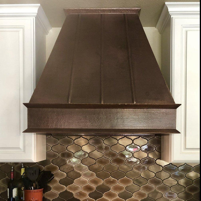 Premier Copper 38 in. Euro Wall Mounted Range Hood in Hammered Copper - HV-EURO38-C2036BP