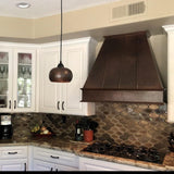 Premier Copper 38 in. Euro Wall Mounted Range Hood in Hammered Copper - HV-EURO38-C2036BP