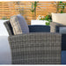 HomeRoots Outdoors - ECannes Variegated Grey 7-Piece Wicker Outdoor Sectional Set With Beige Cushions - 384146