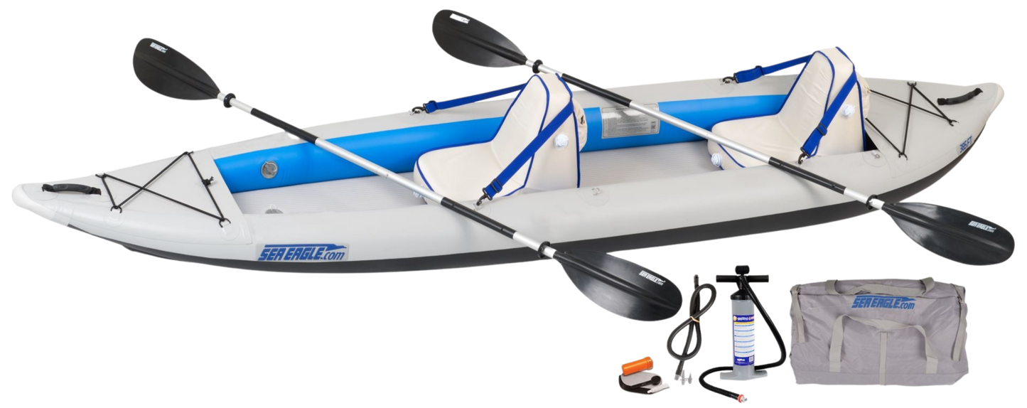 Sea Eagle 385FTK_DS 385ft FastTrack Inflatable Kayak Deluxe Solo Package New - 385FTK_DS