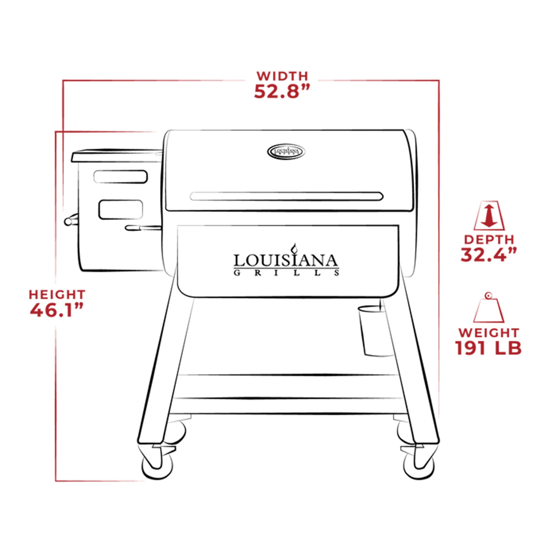 Louisiana Grills 1000 Black Label Series Outdoor Pellet Grill with WiFi Control - 388418