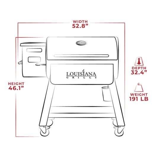 Louisiana Grills 1000 Black Label Series Outdoor Pellet Grill with WiFi Control - 388418