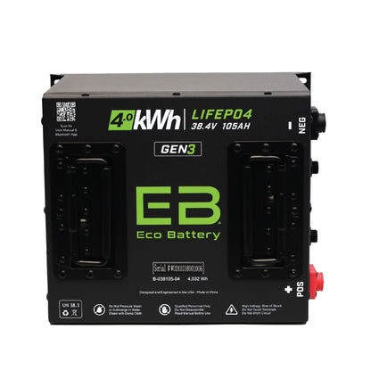 Eco Battery 38V 105Ah Cube LiFePO4 Gen3 Battery - A-038105-04