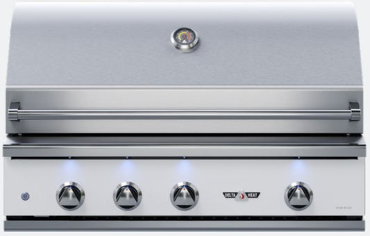 Delta Heat 38 Inch White Natural Gas Grill with Rotisserie - DHBQ38R-WN