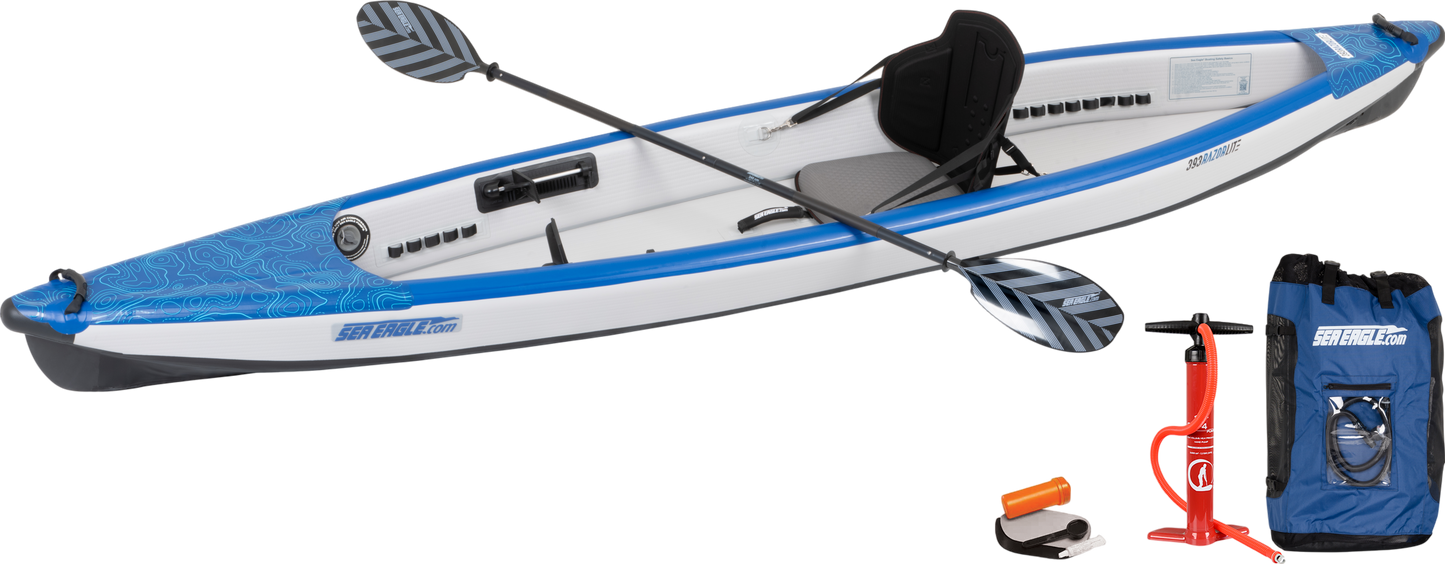 Sea Eagle 393RLK_P Razorlite Inflatable Kayak Pro Solo Package New - 393RLK_P