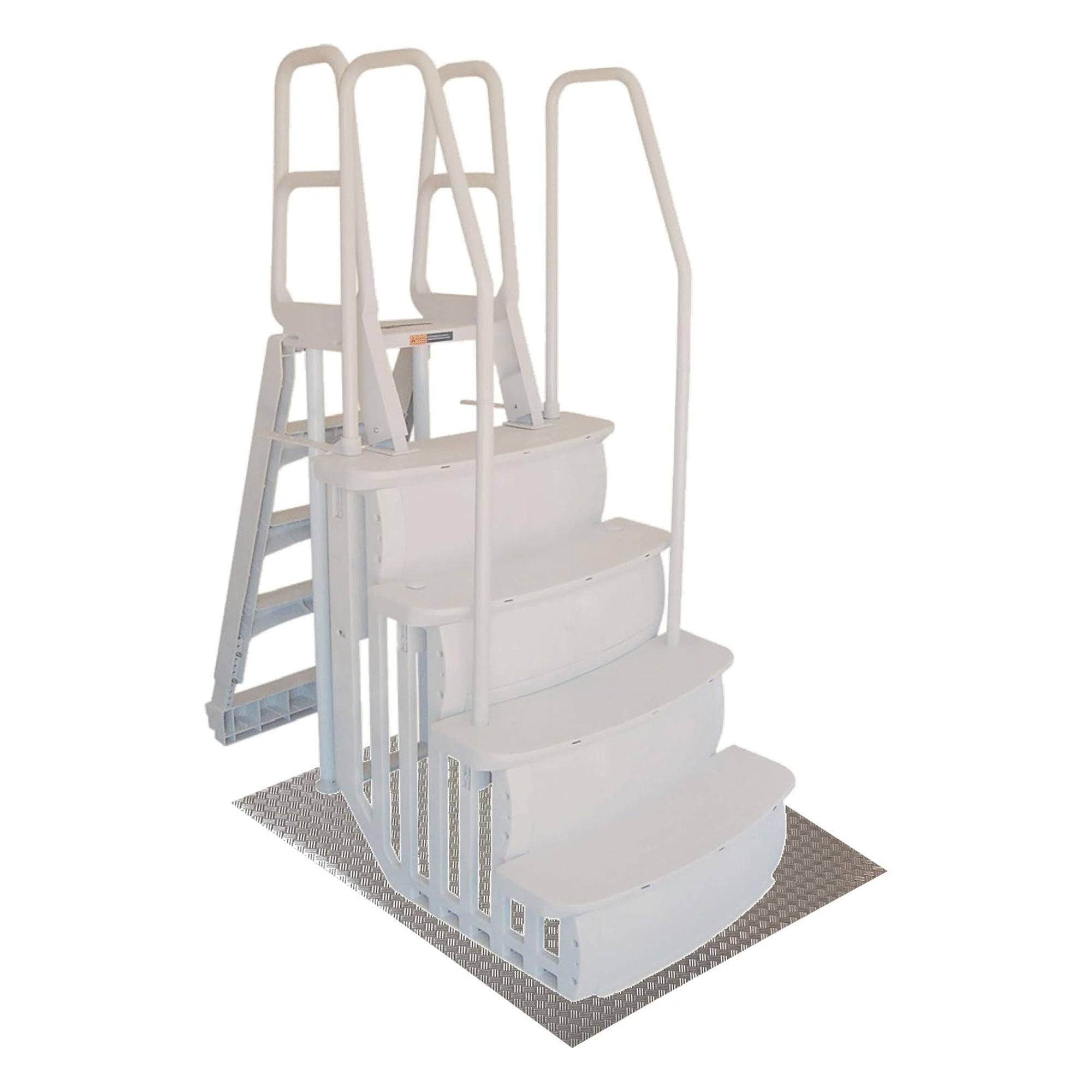 Main Access Large Step Ladder Guard Mat with iStep Pool Ladder Entry System - 398150