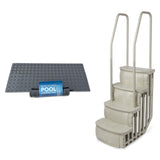 Main Access Large Ladder Guard Mat, Gray + Main Access iStep Step Ladder, Taupe - 398152