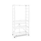 Origami 3 Pack Folding Steel Storage Rack, Adjustable Shelves, R2 Series, White - 415217