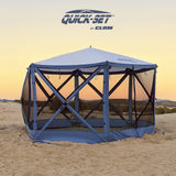 CLAM Quick Set Escape Canopy, Blue + Clam Quick Set Screen Hub, Blue (2 Pack) - 399160