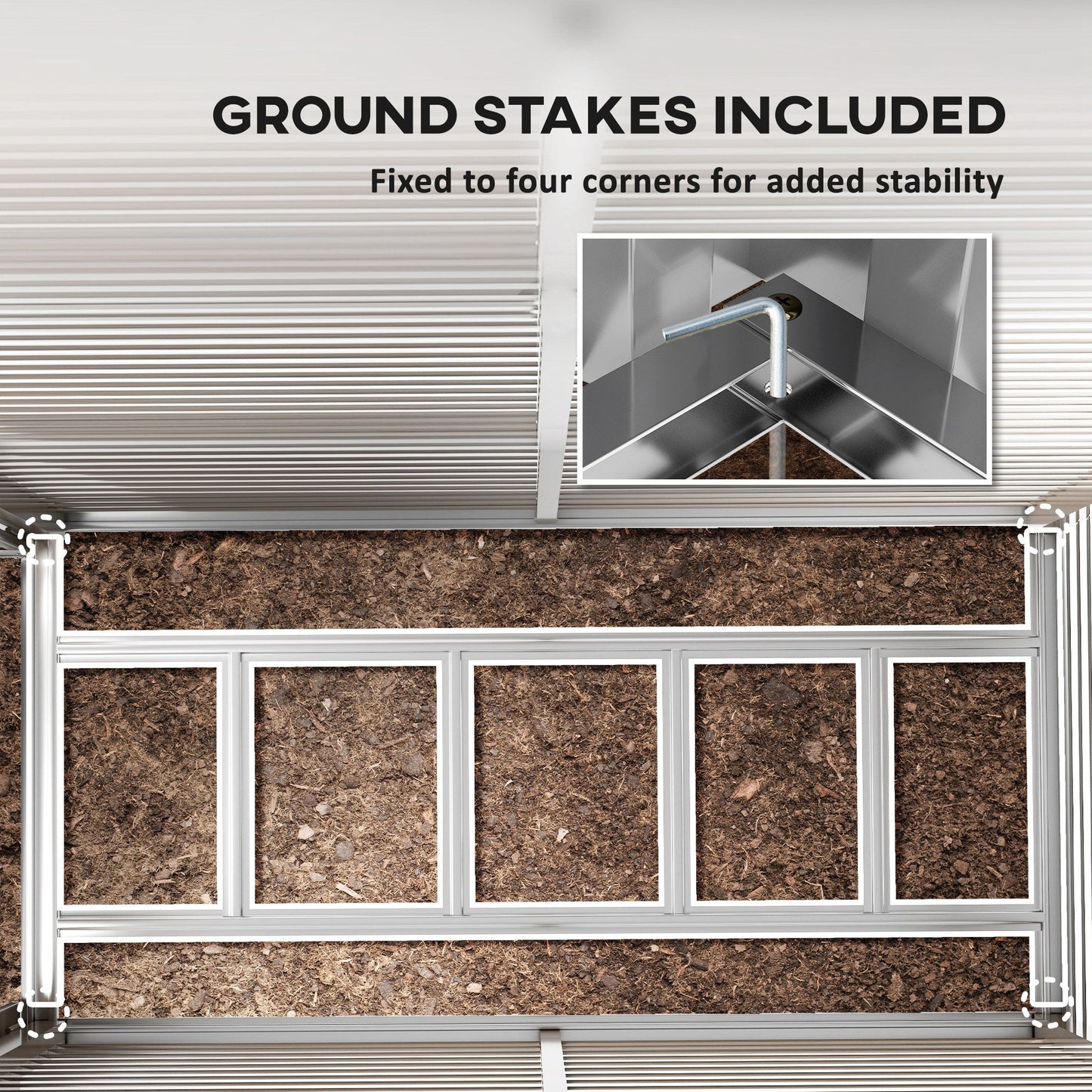 Outsunny 4.6' x 9' Steel Outdoor Storage Shed, with Foundation Kit, Lockable Doors and Gloves, Brown - 845-841V01BN