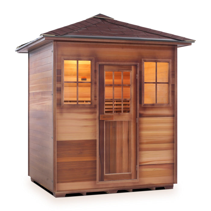 Enlighten Sauna SaunaTerra Moonlight 4-Person Outdoor Dry Traditional Sauna - T-16378