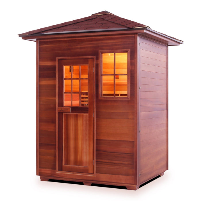 Enlighten SaunaTerra Moonlight 3-Person Outdoor Dry Traditional Sauna - T-16377