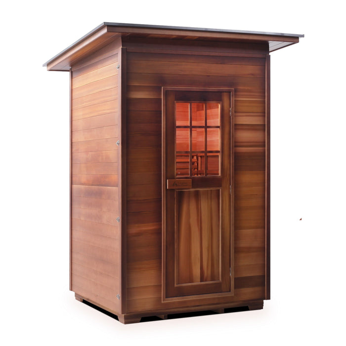 Enlighten Sauna Saunaterra Dry Traditional Moonlight 2 Person Outdoor Sauna - T-16376