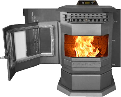 ComfortBilt HP22 2,800 sq. ft. EPA Pellet Stove with Auto Ignition 55 lb Hopper Capacity Black New - HP22